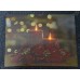 Картина с LED подсветкой: бордовые свечи, выполненная на холсте